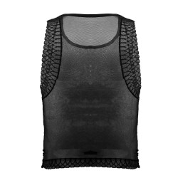 CandyMan Débardeur Transparent en Mesh BASTET Noir